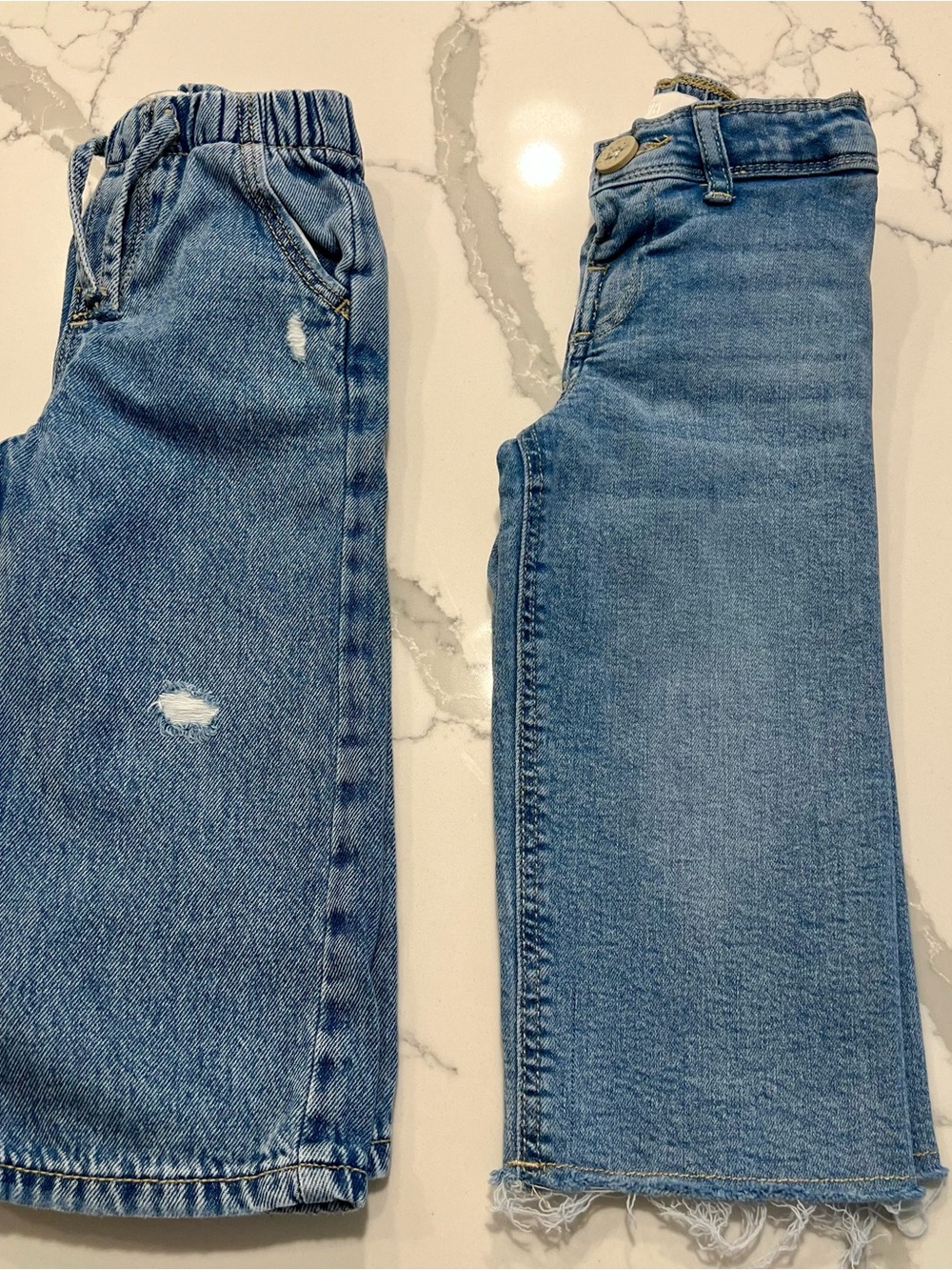 ZARA Kids Girls Blue Denim Jeans Set of 2 - Casual Straight Fit❤️❤️😎 - Picture 2 of 13